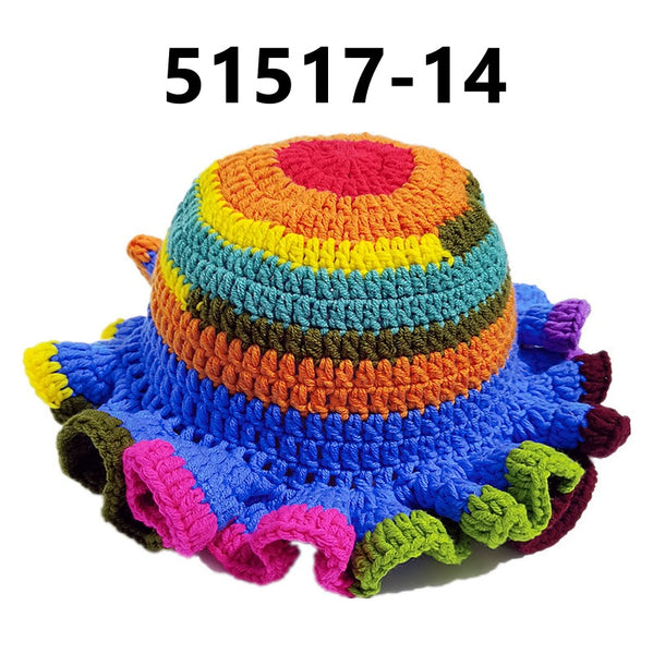 Colorful Hand Knitted Wool Hat