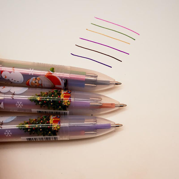 Six Color Christmas Pens