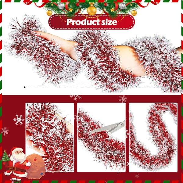 2M Red Tinsel Garlands (3 for $9.95)