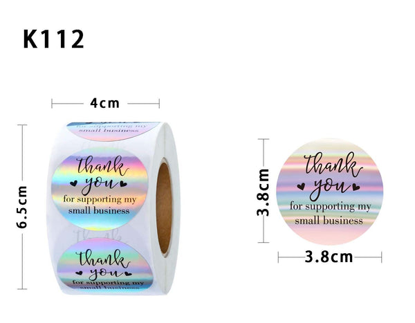 Round Thank You Labels