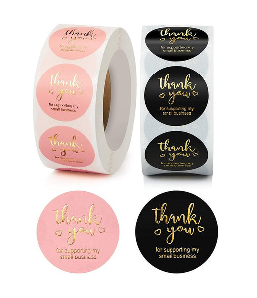 2.5cm Round Thank You Stickers
