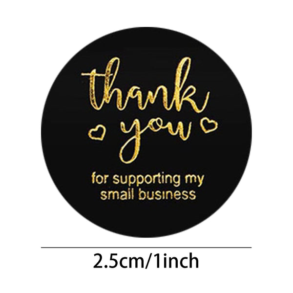 2.5cm Round Thank You Stickers