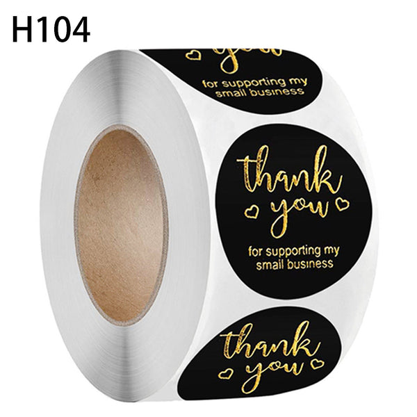 2.5cm Round Thank You Stickers