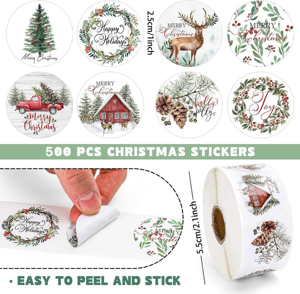 Christmas Round Stickers