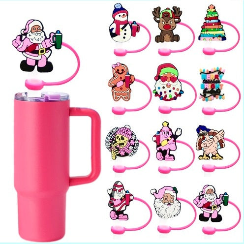 Christmas Straw Covers 12 (3 for $10.00)