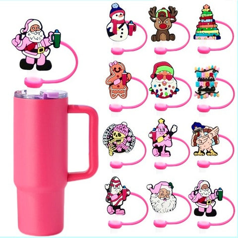 Christmas Straw Covers 12 (3 for $10.00)