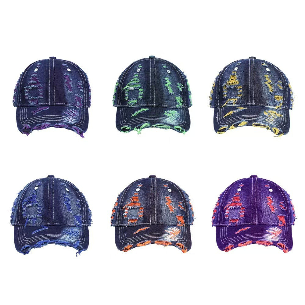 Ripped Denim Baseball Caps
