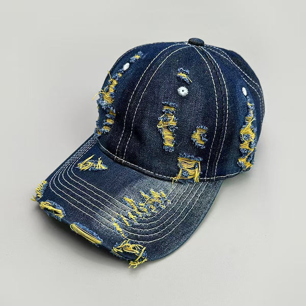 Ripped Denim Baseball Caps