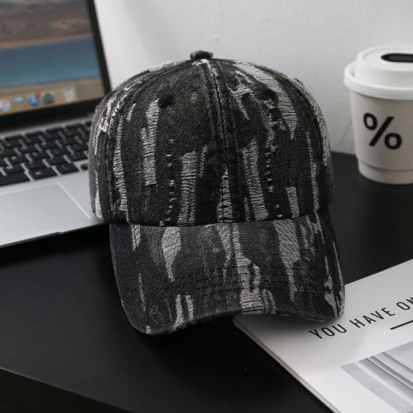 Worn Torn Denim Baseball Caps