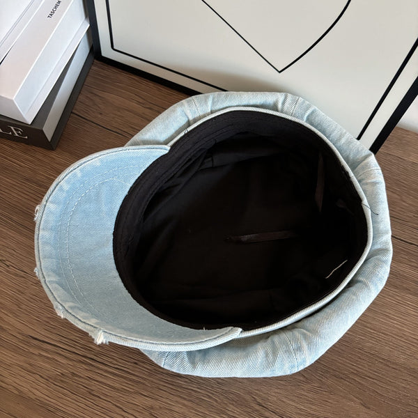 Distressed Denim Paperboy Hats