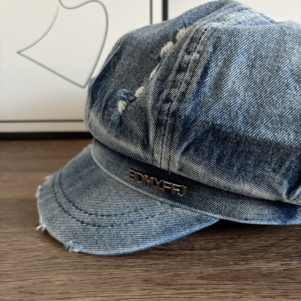 Distressed Denim Paperboy Hats