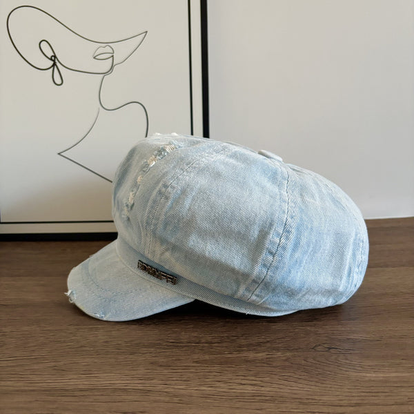 Distressed Denim Paperboy Hats
