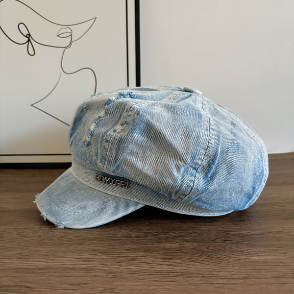 Distressed Denim Paperboy Hats