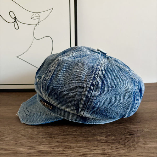 Distressed Denim Paperboy Hats