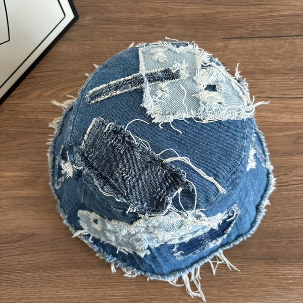 Patches Denim Fisherman's Hat