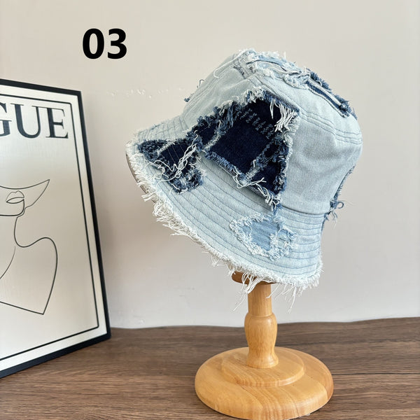 Patches Denim Fisherman's Hat