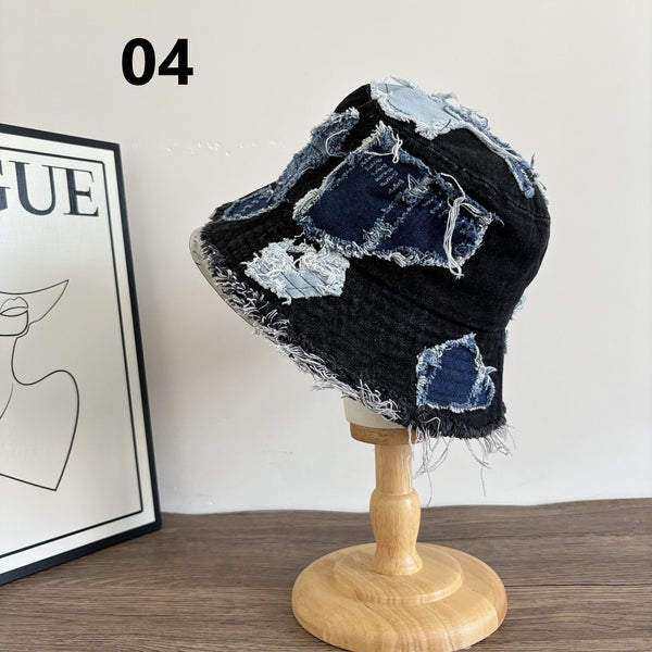 Patches Denim Fisherman's Hat