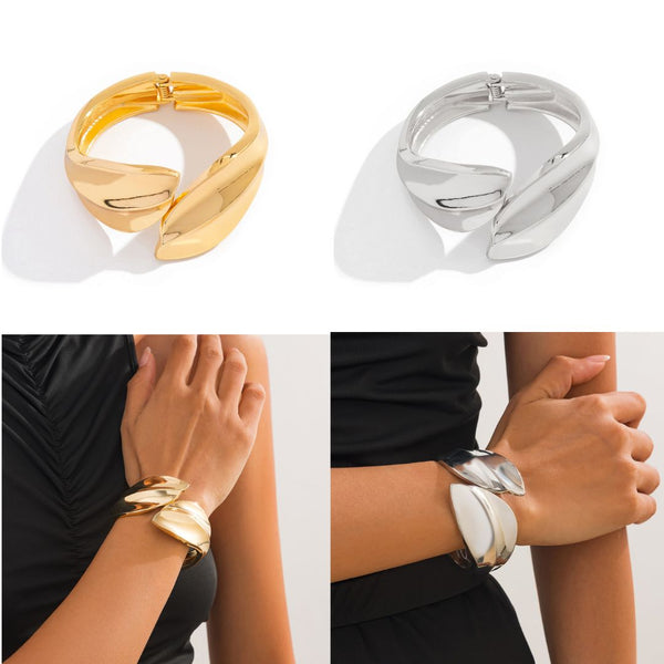 Leaf Smooth Open Bracelet