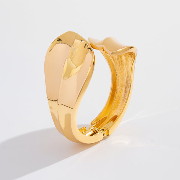 Leaf Smooth Open Bracelet