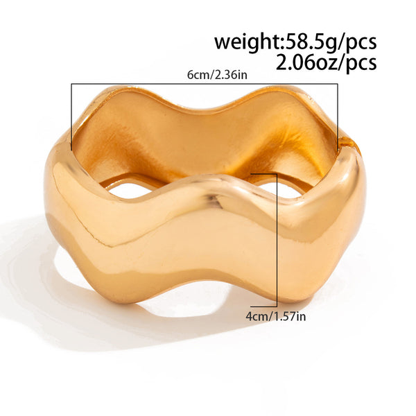 Wide Heavy Metal Bracelet