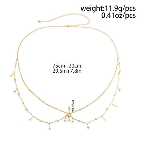 Tassel Body Chain With Navel Ring