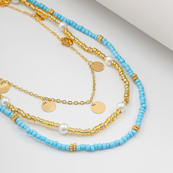 Metal Sequin Beaded Waist Chain