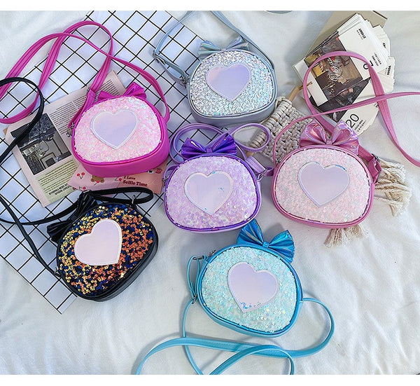 Bow Sequined Shoulder Bags