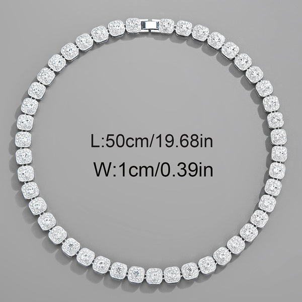 Square Rock Sugar Necklace 18inches