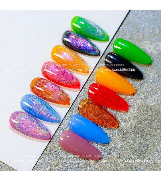 Rainbow Cat Eye Gel Polish