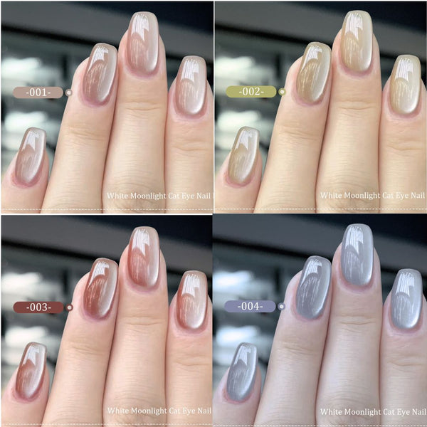 White Moonlight Ceramic Cat Eye Gel Polish