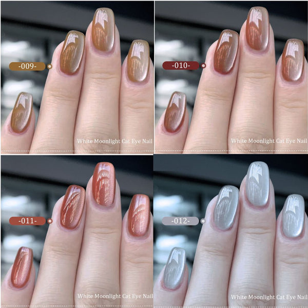 White Moonlight Ceramic Cat Eye Gel Polish