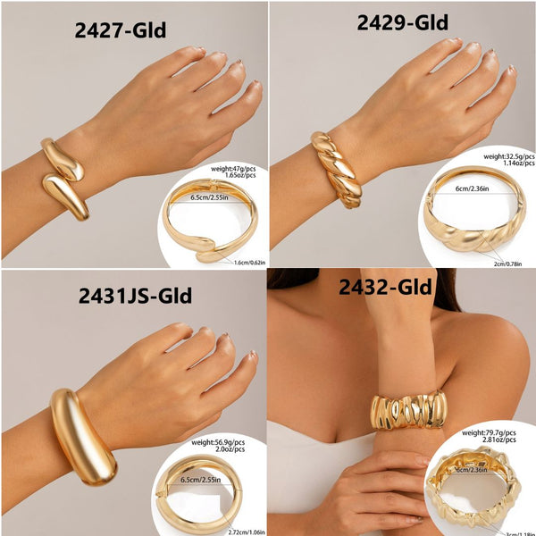 Exaggerated Large Metal Bracelets