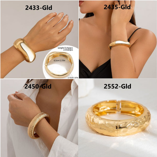 Exaggerated Thick Metal Bracelets