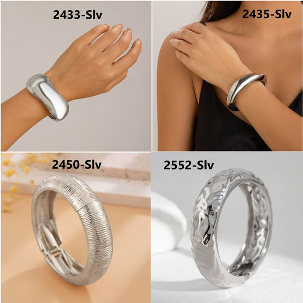 Exaggerated Thick Metal Bracelets