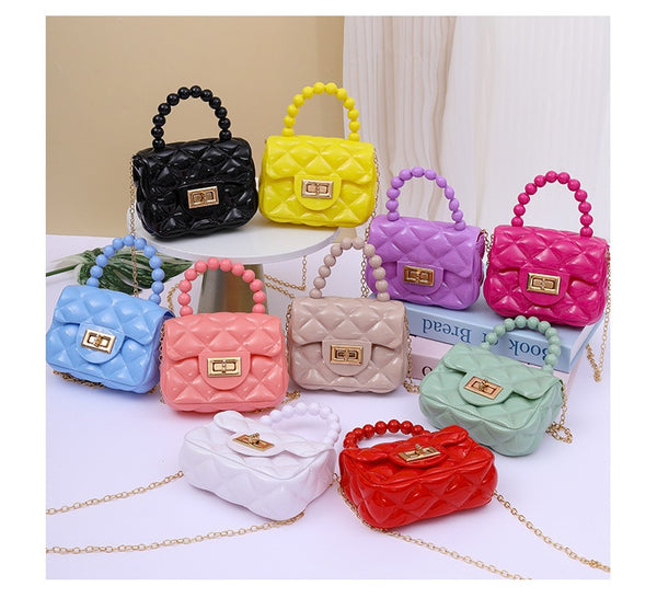 Mini Jelly Bag With Pearl Chain