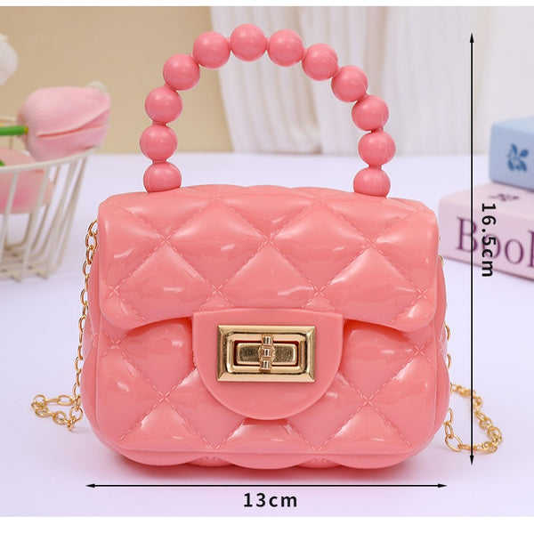 Mini Jelly Bag With Pearl Chain
