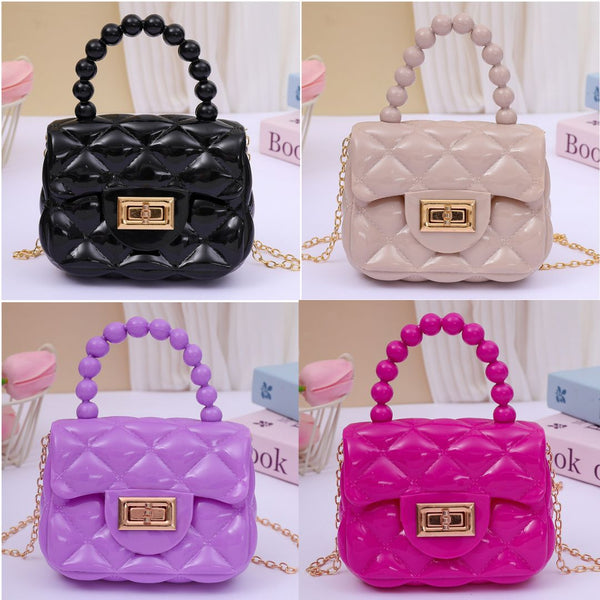 Mini Jelly Bag With Pearl Chain