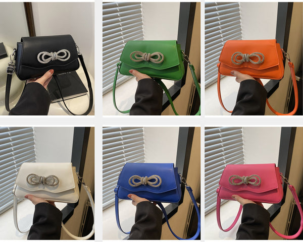 Crossbody Bag With Rhinestone Bow