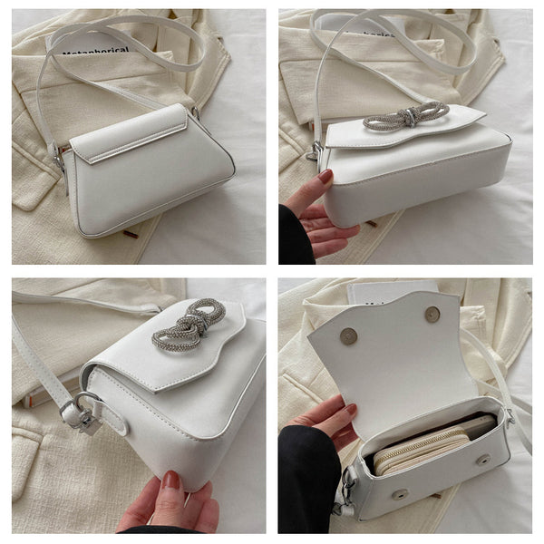 Crossbody Bag With Rhinestone Bow