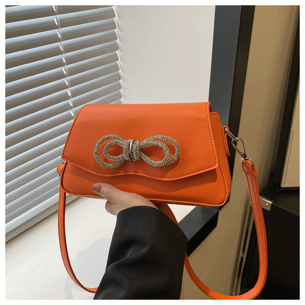 Crossbody Bag With Rhinestone Bow