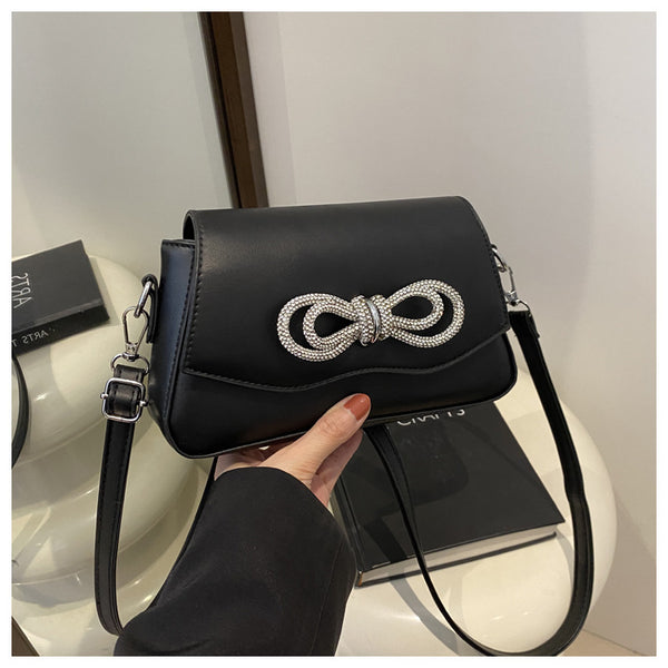 Crossbody Bag With Rhinestone Bow