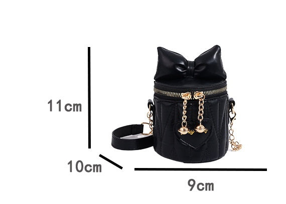 Cute Puff Bow Bucket Bag
