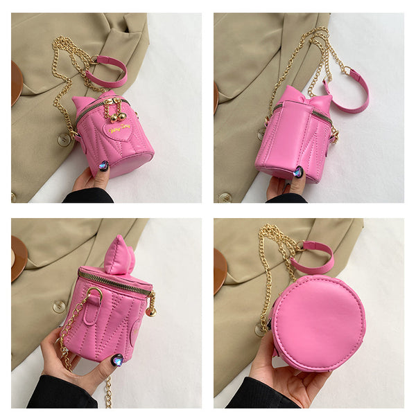 Cute Puff Bow Bucket Bag