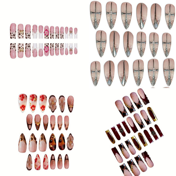 Fancy Press On Nail Set XM