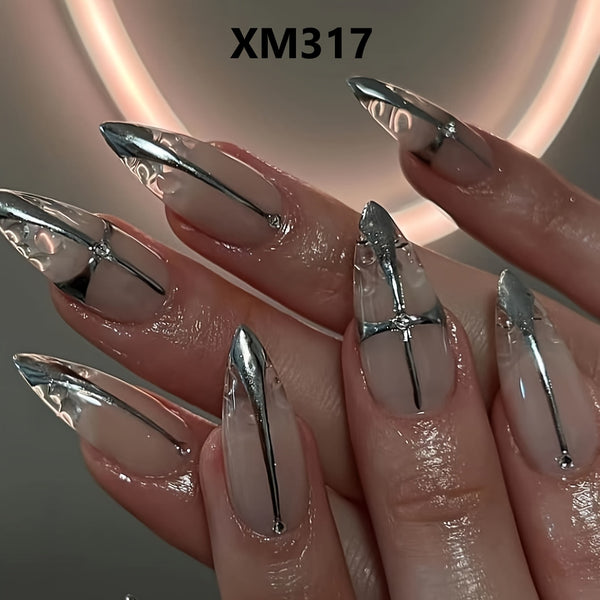 Fancy Press On Nail Set XM