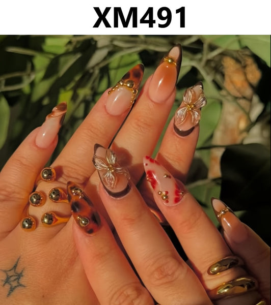 Fancy Press On Nail Set XM