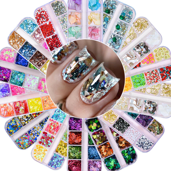 12-Grid Nail Art Box Set