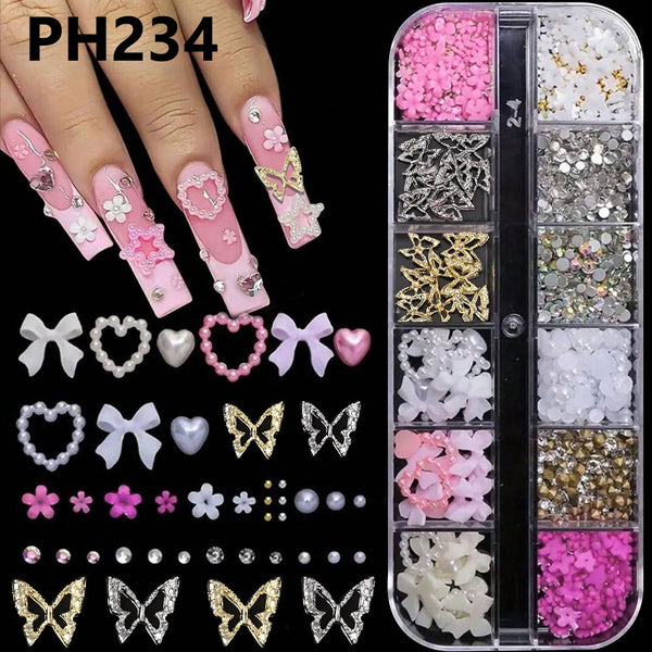 12 Grid Nail Art Box Set PH234
