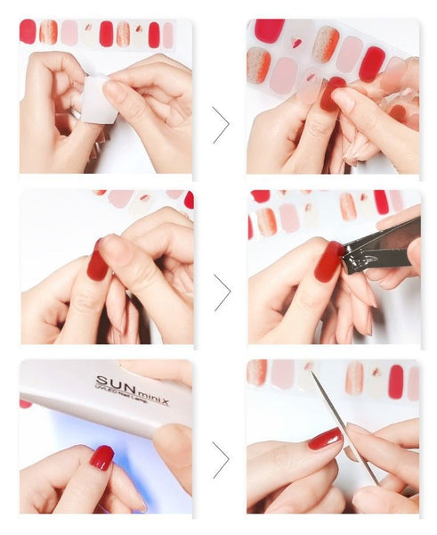 French Tip Gel Nail Strips