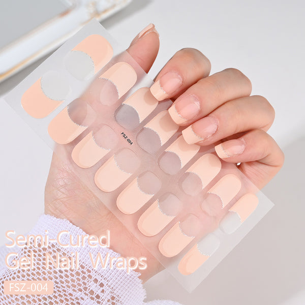 French Tip Gel Nail Strips